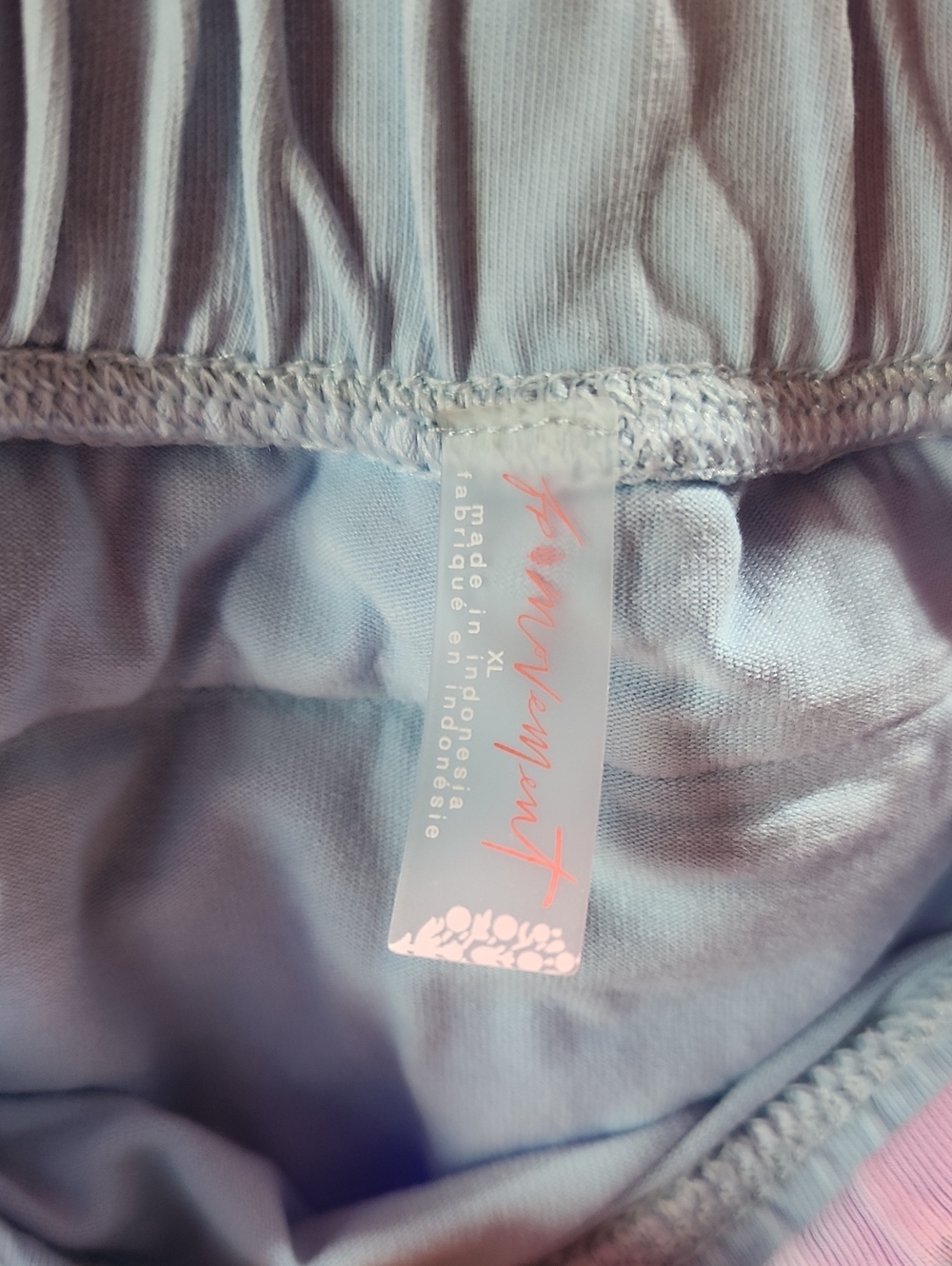 NWOT Free People Light Blue Elastic Waist Comfy Pants - Picture 8 of 8